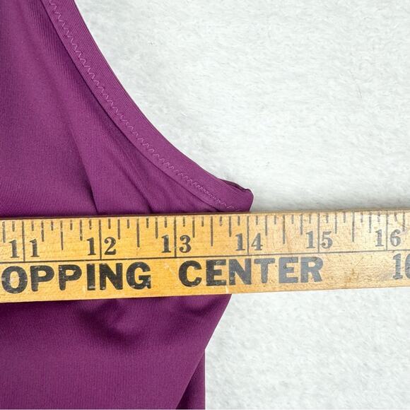 Athleta Cross Back Swim Blousy Tankini In Velvet Plum Size 32B/C Athletic Sporty - Picture 12 of 14